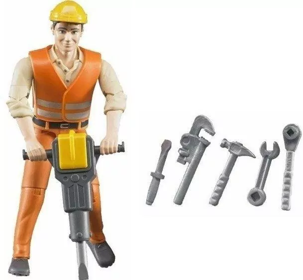 Bruder. Figurka robotnika z akcesoriami - tantis.pl