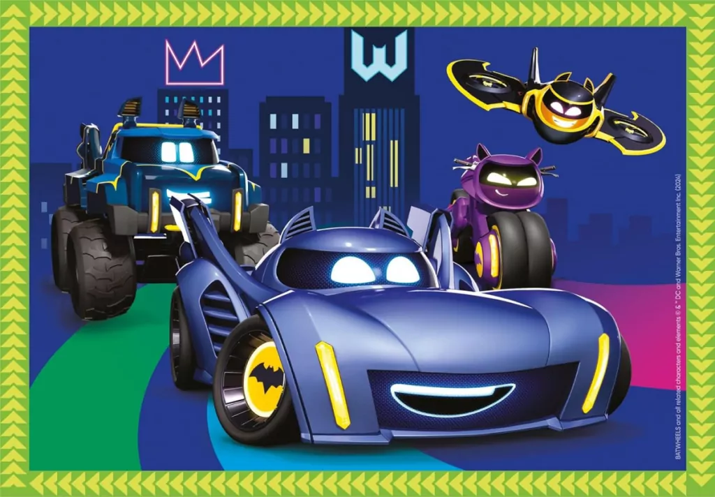 Clementoni. Puzzle 4w1. Super Kolor Batwheels - tantis.pl