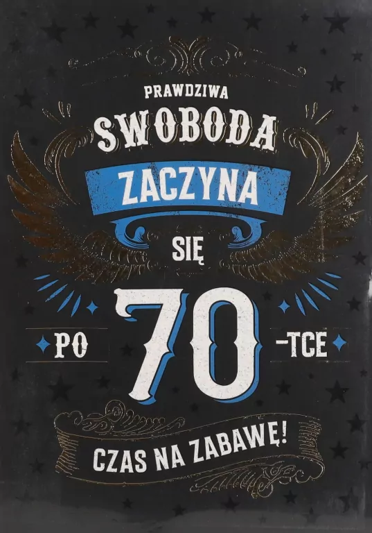 Karnet B6 Urodziny 70 - tantis.pl