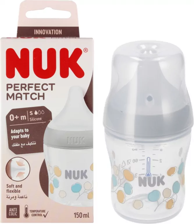 NUK. Perfect Match. Butelka z silikonowym smoczkiem. 150 ml - tantis.pl