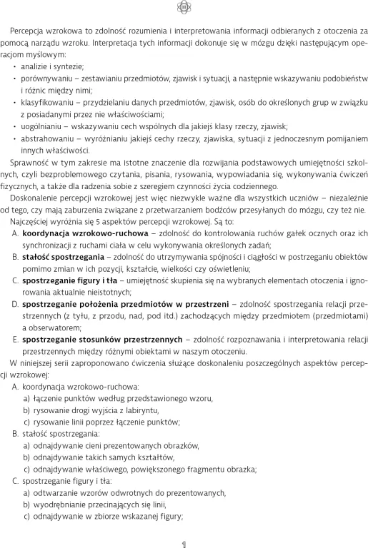 Trening percepcji wzrokowej. Część E Ćwiczenia - tantis.pl