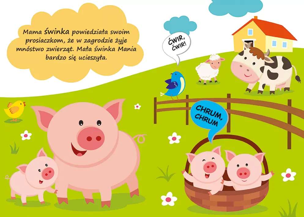 Świnka na wsi. Naśladuj dźwięki - tantis.pl