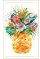 Karnet B8 mini Ananas z kwiatami - tantis.pl