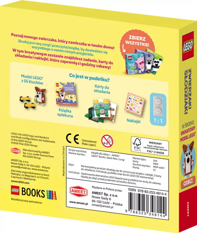 Lego Master Brand. Zwierzaki Słodziaki. Corgi - tantis.pl