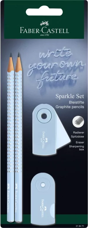 Ołówek 2szt + gumka + temperówka FABER CASTELL - tantis.pl