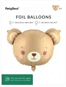 Balon foliowy Miś 56x40cm - tantis.pl
