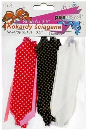 Kokardy ściągane, 9cm - tantis.pl