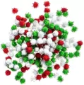 Pompony poliestrowe metalizowane 15mm 200szt - tantis.pl