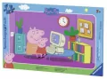 Puzzle 15 elementów Świnka Peppa przy komputerze - tantis.pl