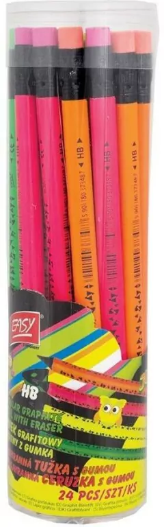 Ołówek Fluo jumbo z gumką  EASY - tantis.pl