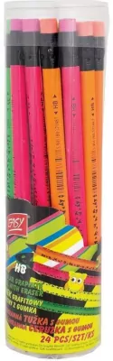 Ołówek Fluo jumbo z gumką  EASY
