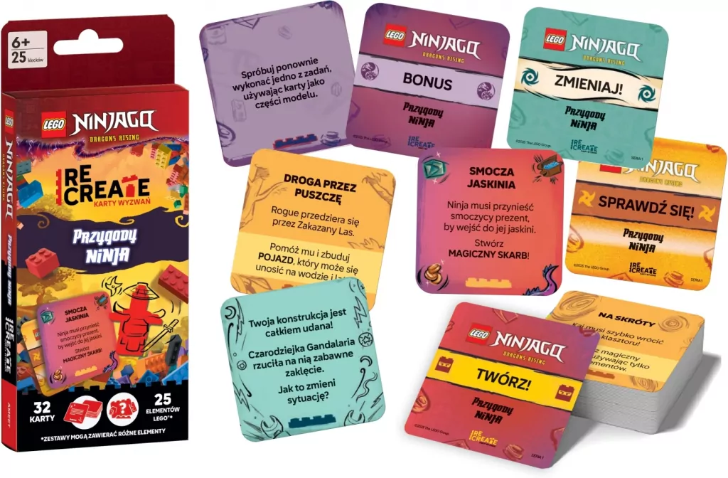 Lego Recreate. Karty Wyzwań. Przygody ninja - tantis.pl