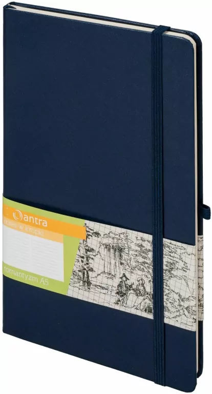 Notes A5 kropki. Romantyzm. Granatowy - tantis.pl