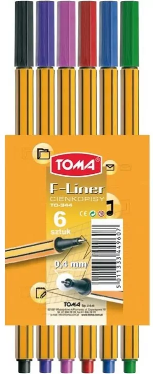 Cienkopis F-Liner 6 kolorów. - tantis.pl