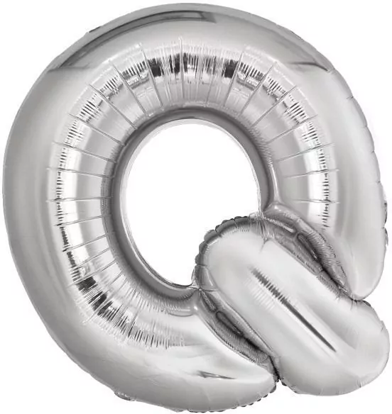 Balon foliowy litera Q srebrna 72x86cm - tantis.pl