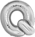 Balon foliowy litera Q srebrna 72x86cm - tantis.pl