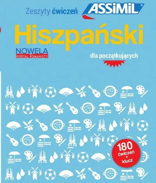 Hiszpański dla początkujących 180 ćwiczeń + klucz - tantis.pl