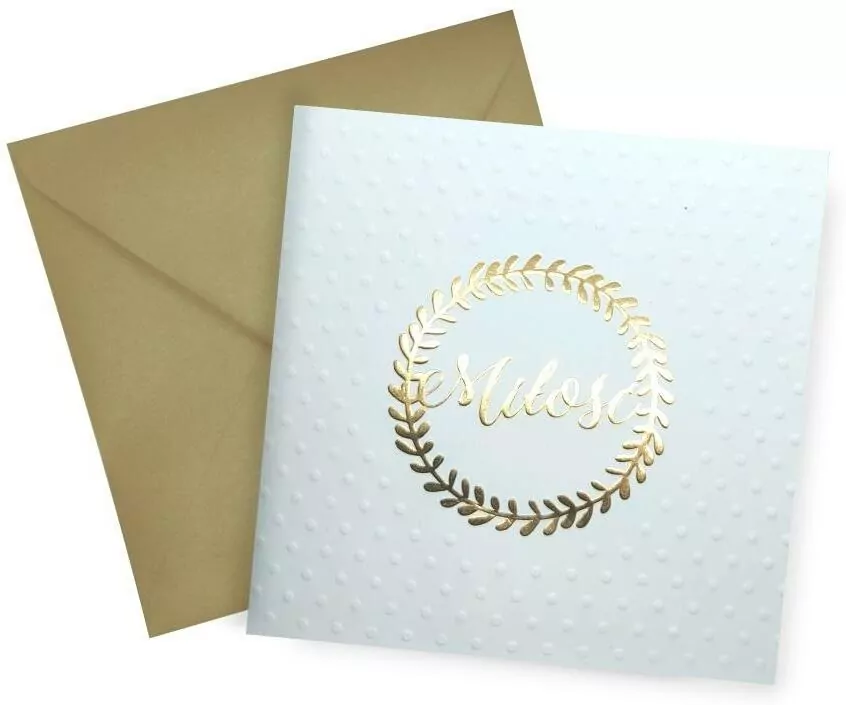 Karnet KW Tłoczenie Ślub MIłość - tantis.pl