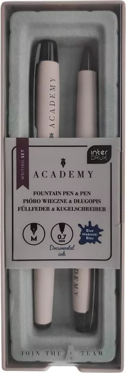 Zestaw pióro wieczne + długopis w etui Academy mix - tantis.pl
