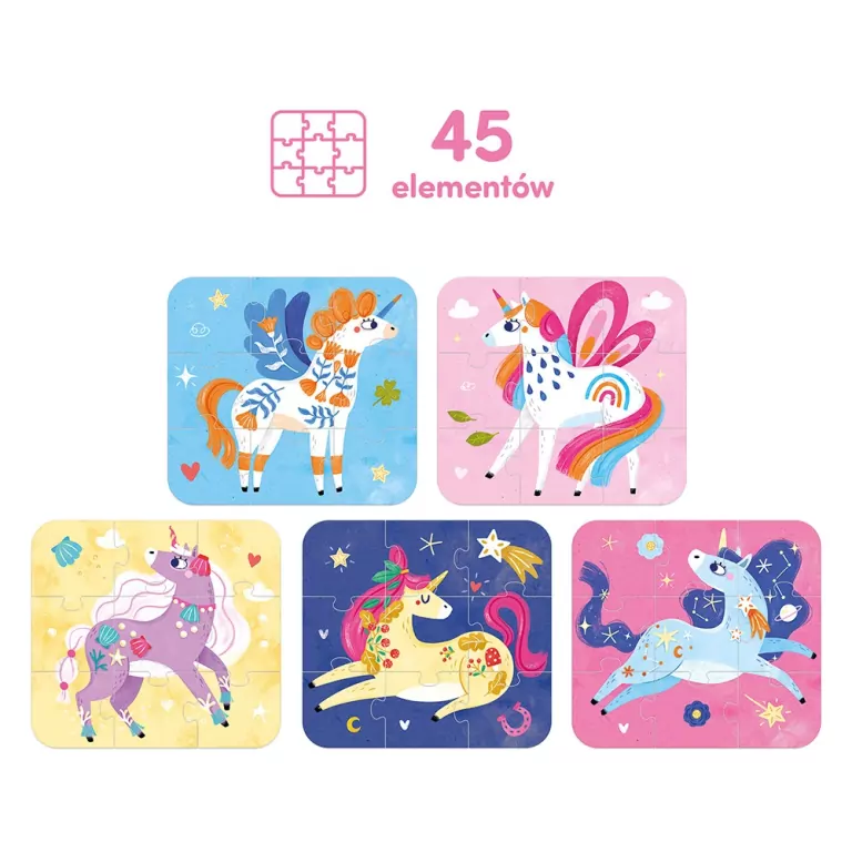 CzuCzu. Puzzle Baśniowe Jednorożce. 3+ - tantis.pl