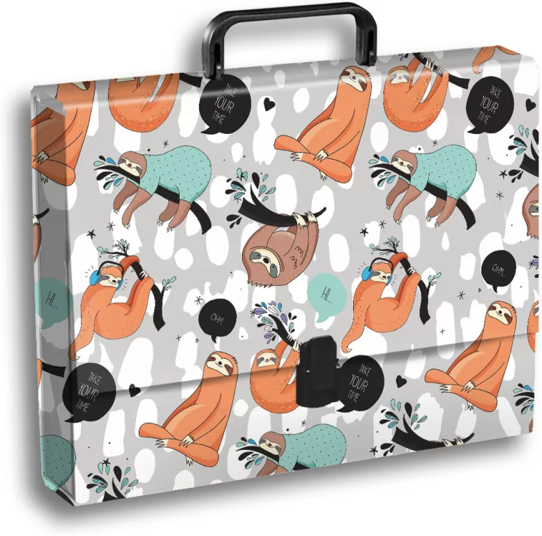 Teczka z rączką A4 Leniwce PENMATE - tantis.pl