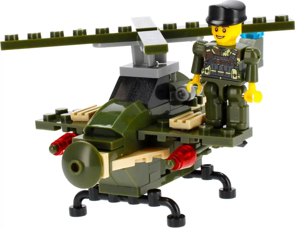 Klocki konstrukcyjne Alleblox Military 96-104 elementy, mix - tantis.pl