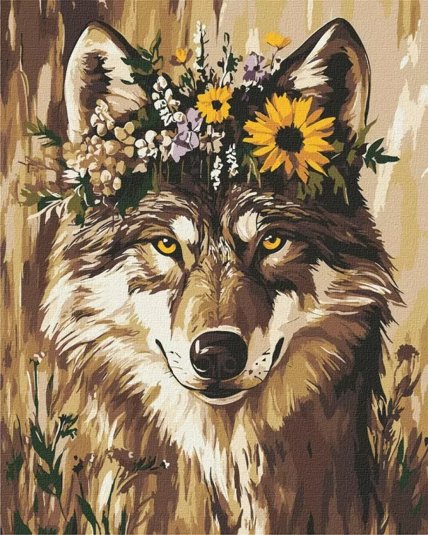Malowanie po numerach - Piękna wilczyca 40x50cm - tantis.pl