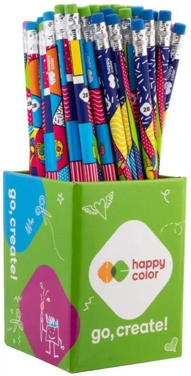 Ołówek trójkątny 2B z gumką Pop - tantis.pl