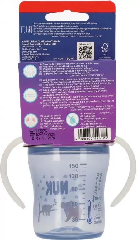 NUK. Butelka z uchwytem. 150 ml. 6 miesięcy. Koala - tantis.pl