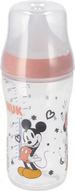 NUK. Perfect Match. Butelka z silikonowym smoczkiem. 260 ml. Minnie Mouse - tantis.pl
