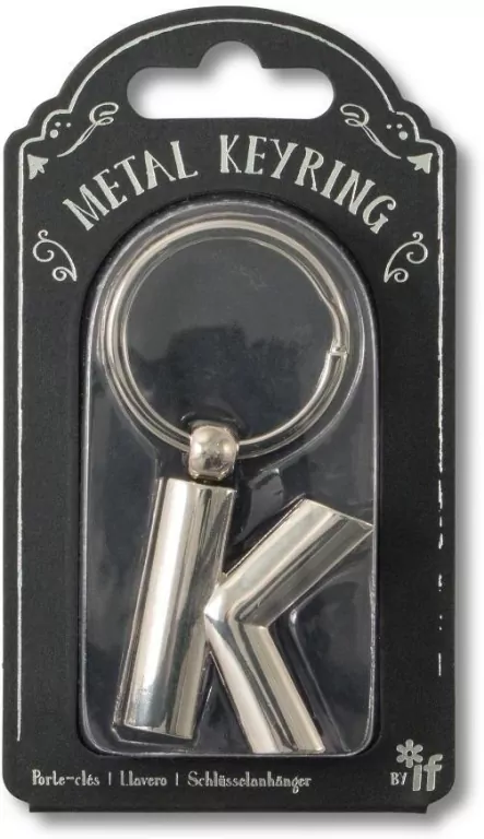 Silver Letter Keyring - brelok do kluczy litera K - tantis.pl