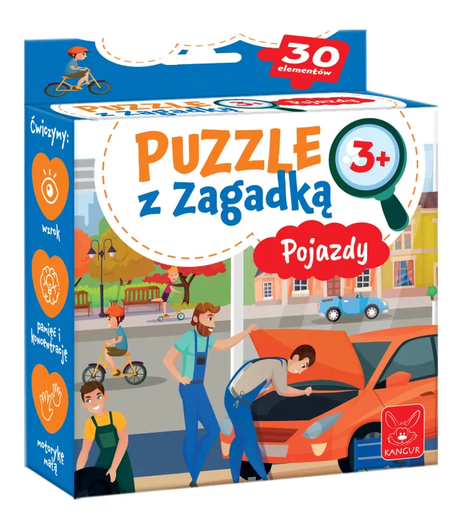 Puzzle z zagadką Pojazdy 3+ - tantis.pl