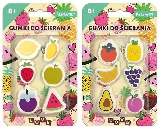 Gumki do ścierania owoce - tantis.pl