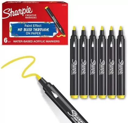 Markery akrylowe żółte