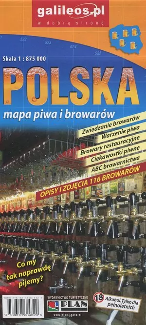 Polska. Mapa piwa i browarów 1:875 000 - tantis.pl