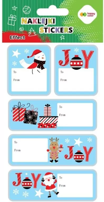 Naklejki Xmas joy tag 10x20cm HAPPY COLOR - tantis.pl