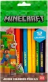 Kredki ołówkowe trójkątne Jumbo Minecraft 12 kolorów - tantis.pl