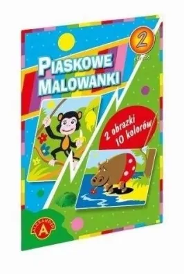 Małpa, hipopotam. Piaskowe malowanki - tantis.pl
