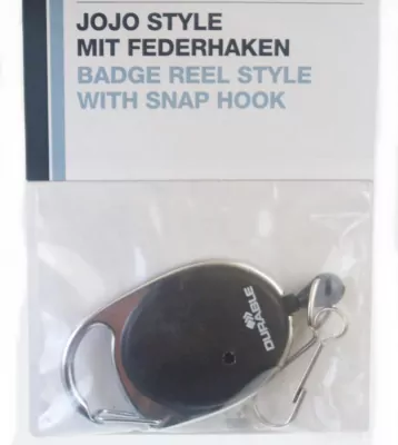 Durable. Zwijacz do identyfikatora z klipem, Czarna