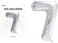 Balon foliowy 7 86cm srebrny - tantis.pl
