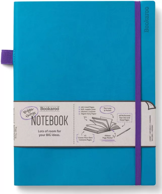 Bookaroo Notatnik Journal duży. Turkusowy - tantis.pl