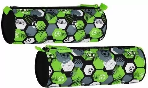 Piórnik tuba 1zamek Football green - tantis.pl