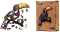 Puzzle drewniane eko 60. Tropikalny tukan A4 - tantis.pl