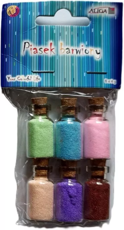 Piasek barwiony 6 kolorów x 4g - tantis.pl