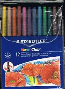 Kredki wykręcane woskowe. Twistery 12 kolorów - tantis.pl