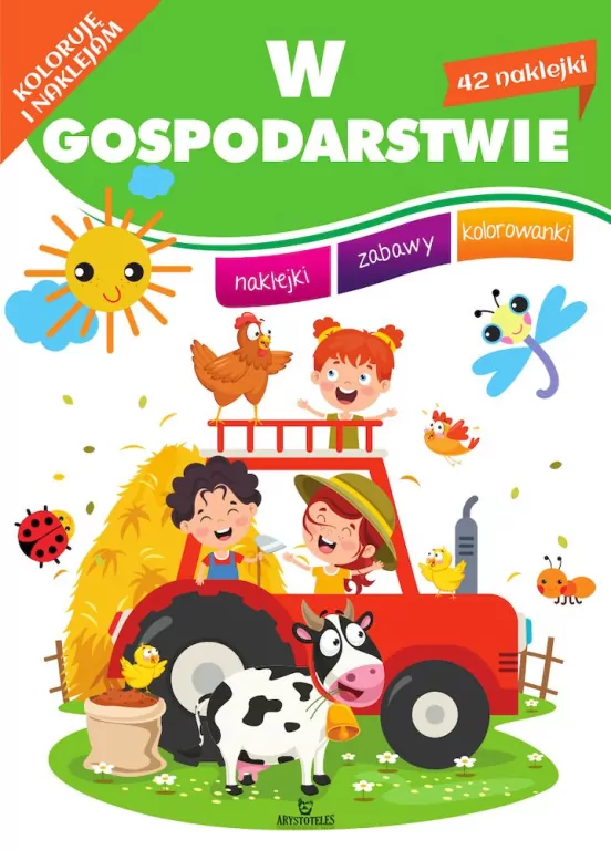 W gospodarstwie. Koloruję i naklejam - tantis.pl
