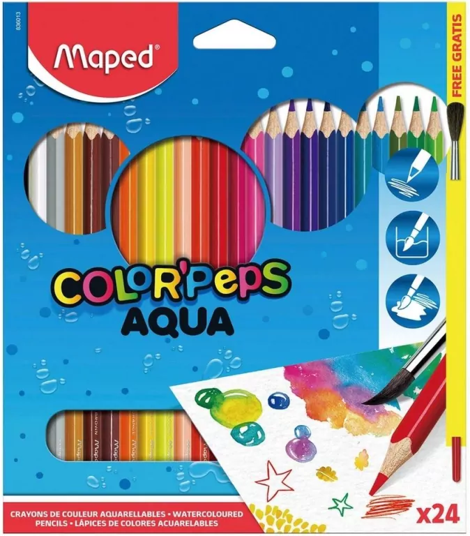 Kredki akwarelowe Colorpeps Aqua 24 kolory - tantis.pl