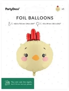 Balon foliowy Kurczak 51x59cm - tantis.pl