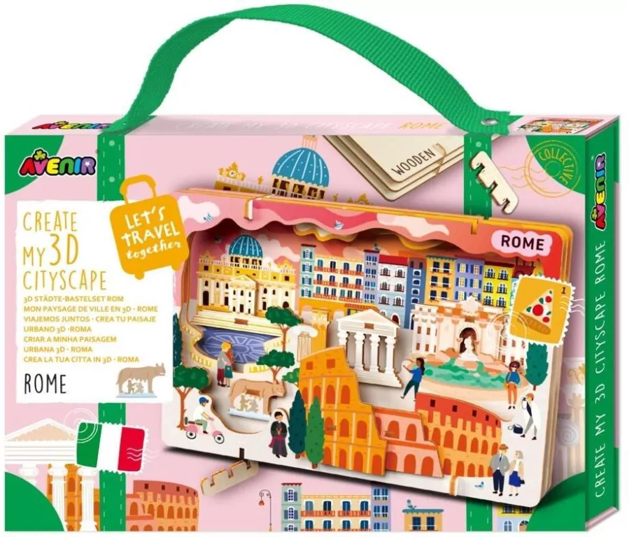 Stwórz pejzaż miejski Rzym - puzzle drewniane 3D - tantis.pl