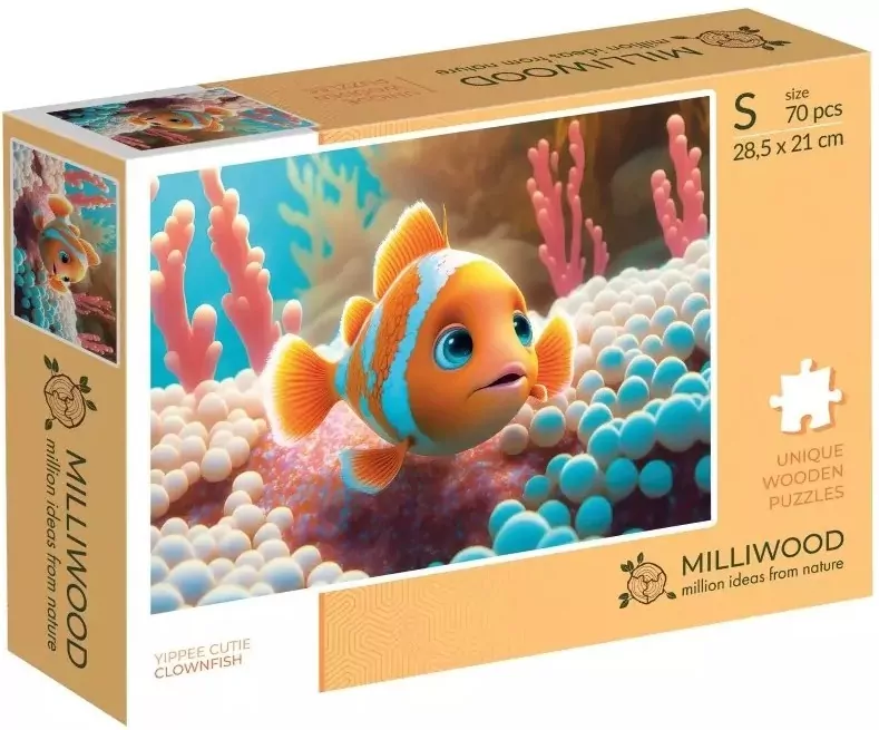 Puzzle drewniane 70el Yippee Cutie Rybka - tantis.pl